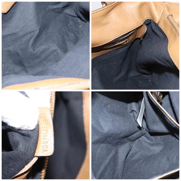 BURBERRY Nova Check Hand Bag Canvas 2way Beige Gold Auth - Picture 15 of 16